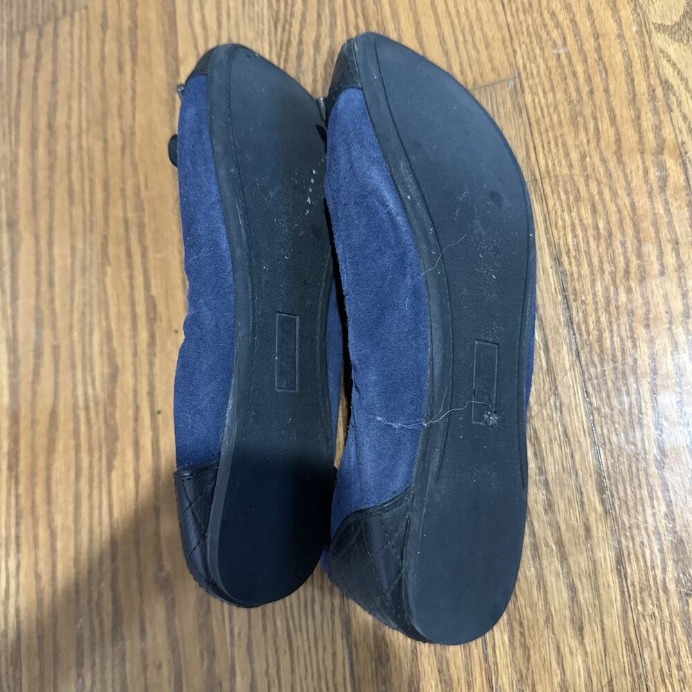 G.H. Bass Lane Black Navy Suede Leather Ballet Flats Slip On Classic 8M - Picture 5 of 7